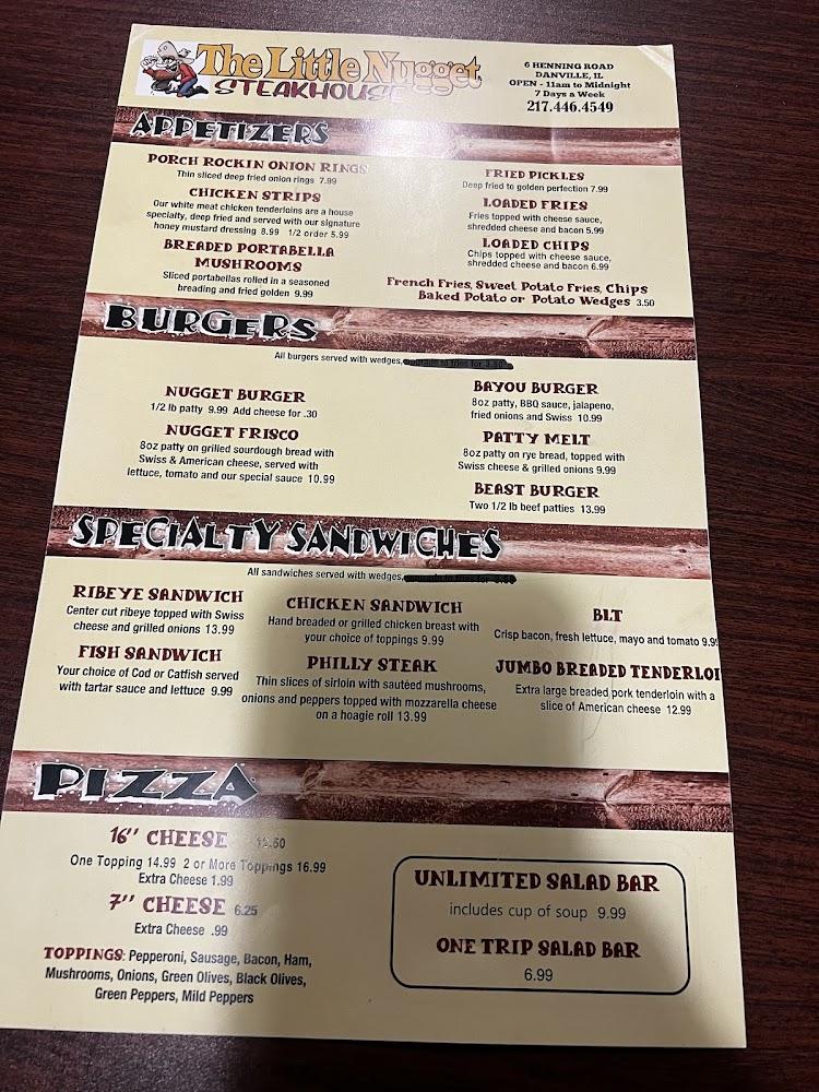 Little Nugget Menu image 1